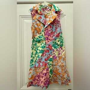 Derek Lam 10 Crosby Satina Multicolor Sleeveless Dress